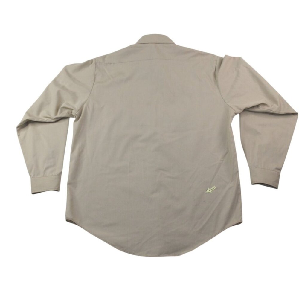 Outdoors Impression Mens Large Khaki Brown Shooting Hunting Long Sleeve Shirt - Picture 2 of 16